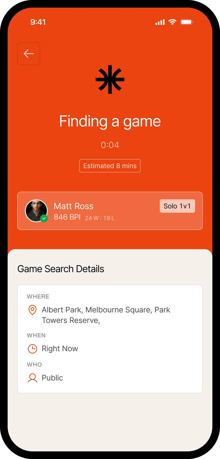 Halfcourt app: Looking…